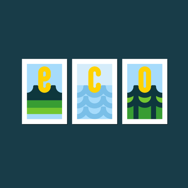 山海森林的极简风格照片图片下载