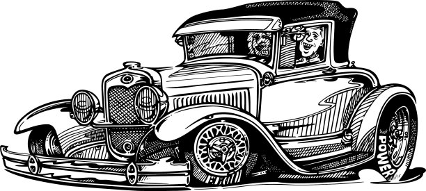 经典的复古热杆车图片下载