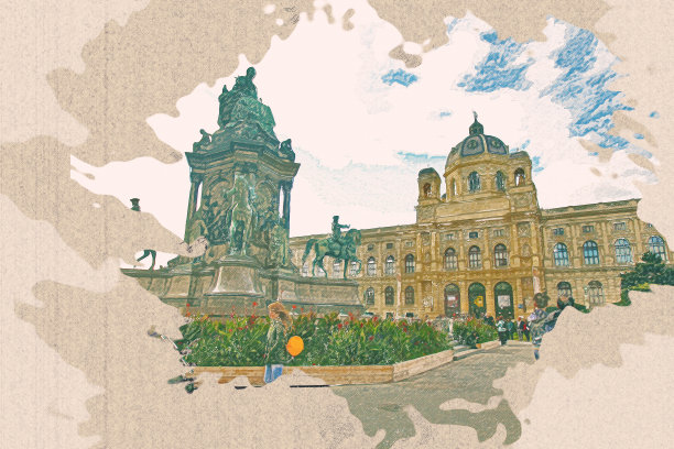 奥地利维也纳著名地标。图片下载