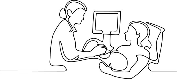 孕妇去看医生做超声波检查图片下载