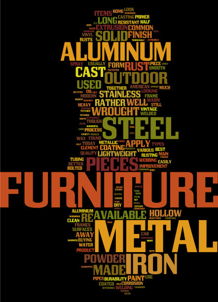 金属户外家具讲解文字背景图片下载