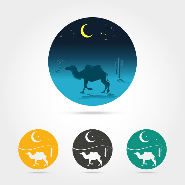 孤立抽象沙漠标志图片下载