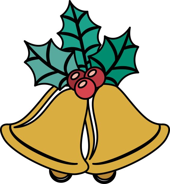 圣诞季节的钟声设计图片下载