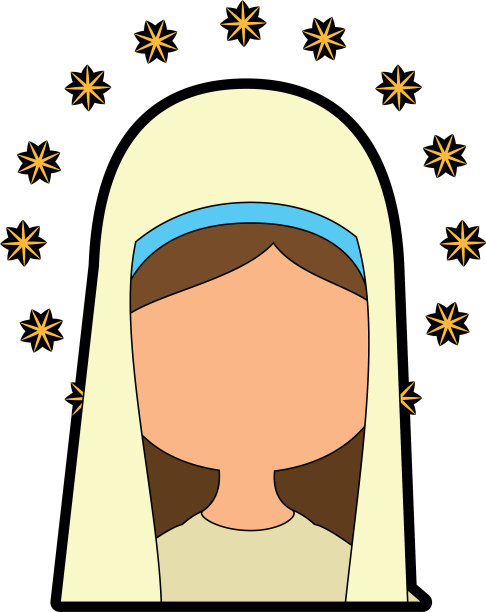 圣母玛利亚的卡通图片下载