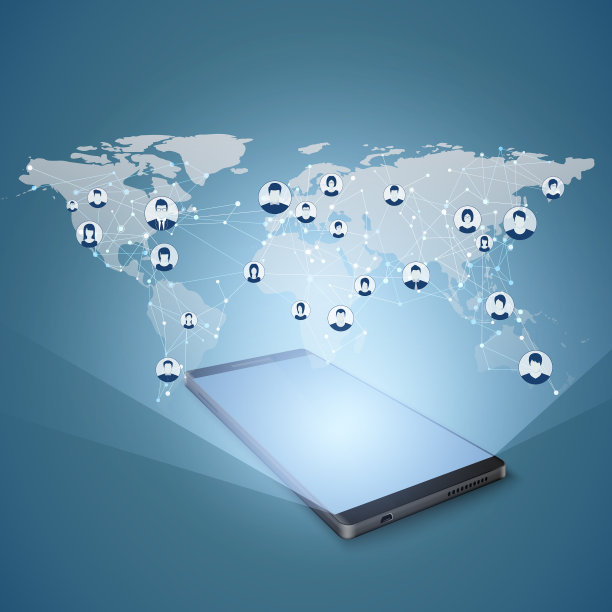 智能手机和全球网络连接图片下载
