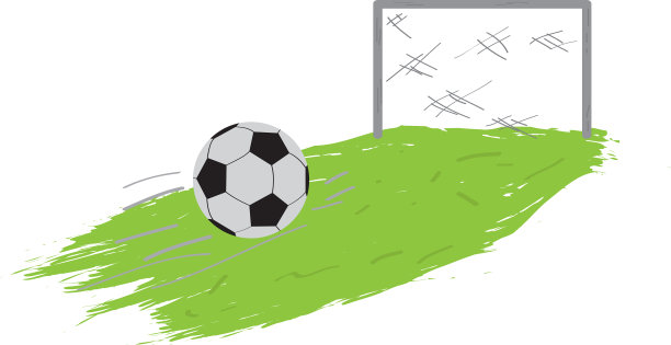 有球和网的足球场图片下载