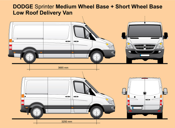 道奇短跑MWB和SWB货车图片下载