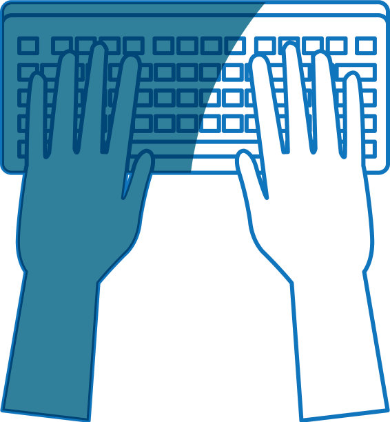 双手工作在键盘系统设备图片下载