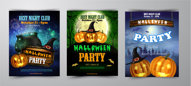 万圣节垂直背景与南瓜图片下载