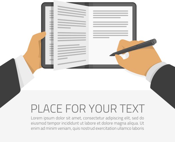 手里拿着笔记本和笔图片下载