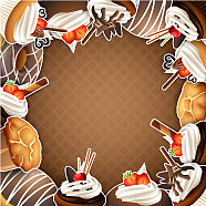背景框贴纸纸杯蛋糕图片下载