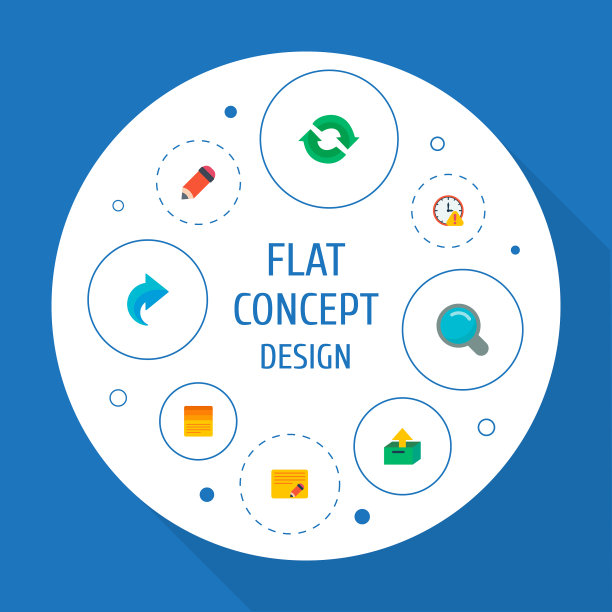 一组任务管理器图标的平面样式符号图片下载