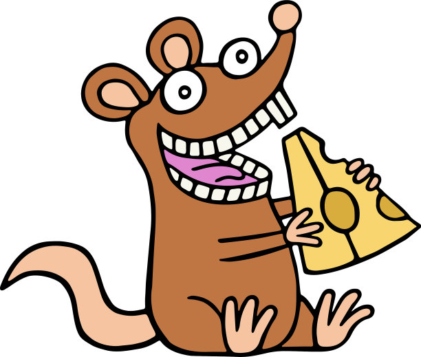 有趣的老鼠在吃奶酪图片下载