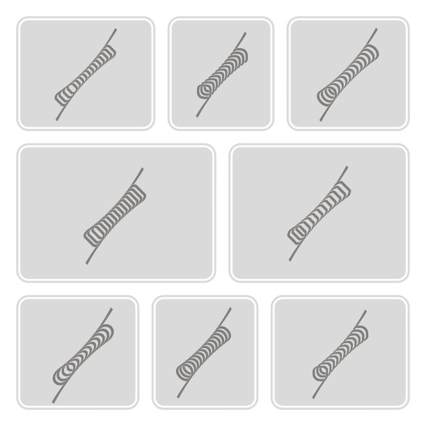 一组带有Springs的单色图标图片下载