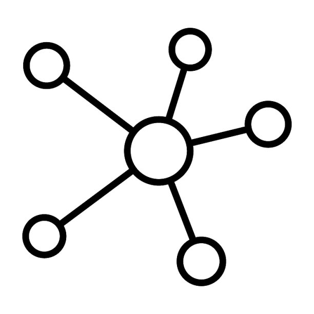 区块链网络线条图标极简示意图图片下载