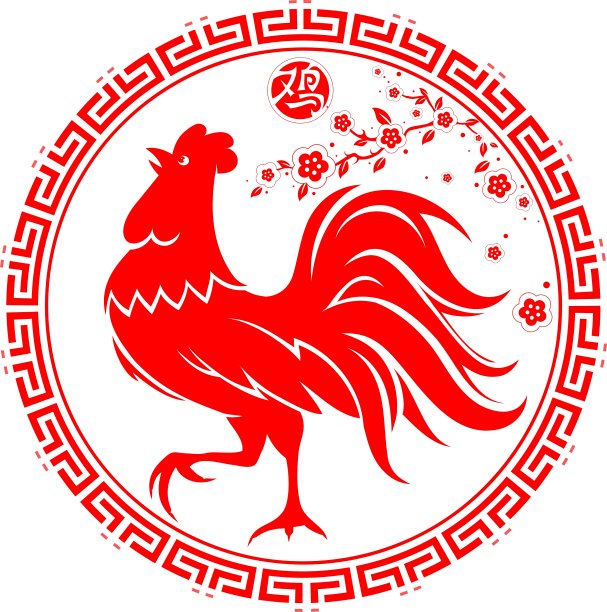 中国十二生肖把红鸡作为2017年的象征图片下载