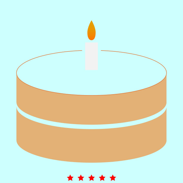 蛋糕和蜡烛是图标图片下载