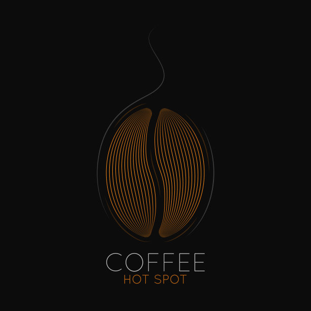 咖啡豆标识咖啡店或咖啡馆的标签上图片下载