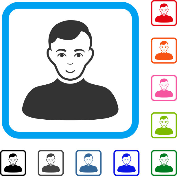 男孩相框享受图标图片下载