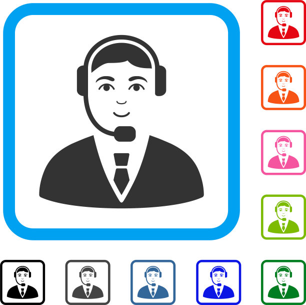 呼叫中心话务员框享受图标图片下载