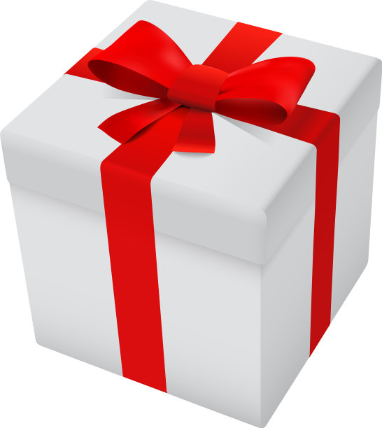 白色礼盒顶部图片下载