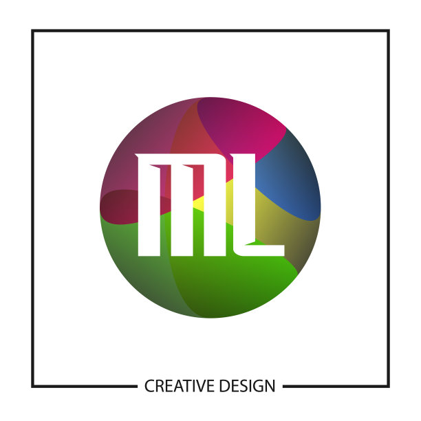 初始字母ml标志模板设计图片下载