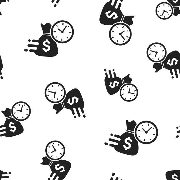 商业和财务管理图标无缝衔接图片下载