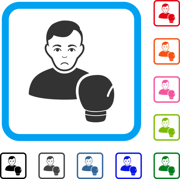拳击运动员框悲伤的图标图片下载