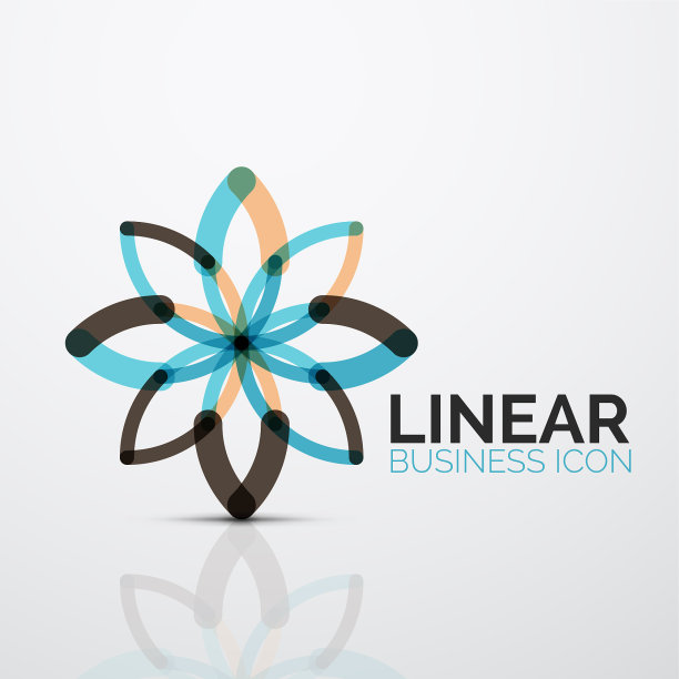 勾勒极小抽象几何线性事务图片下载