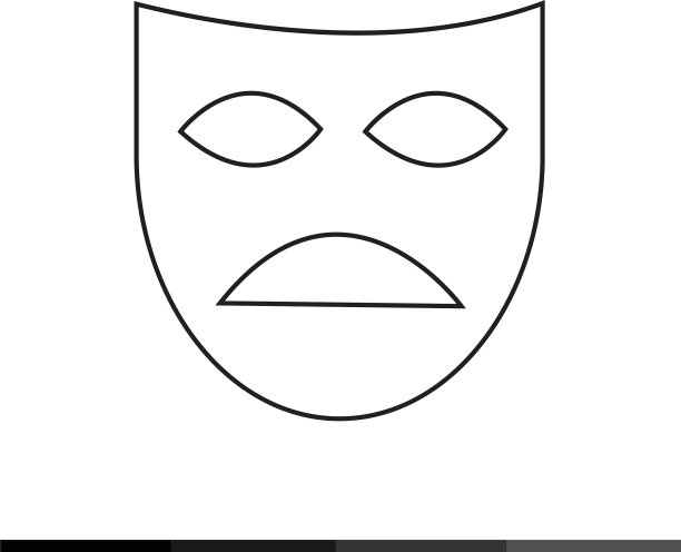 剧场面具图标设计图片下载