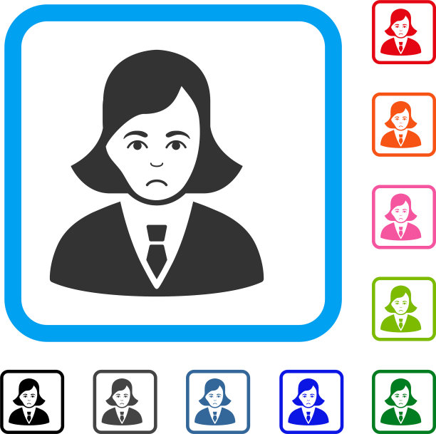 商业女士框dolor图标图片下载