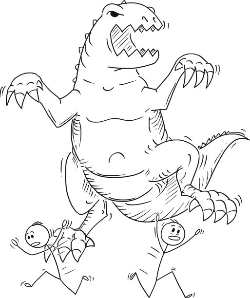 人物或商人逃跑的漫画图片下载