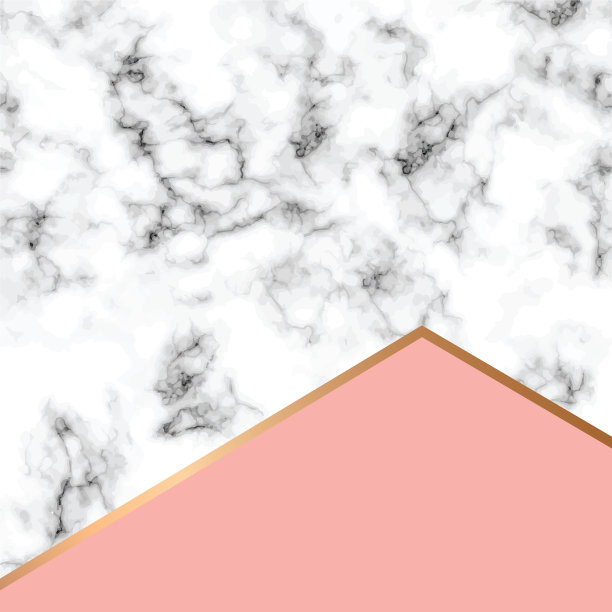 大理石纹理设计与金色几何线条图片下载