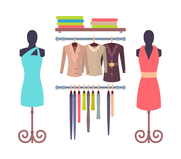 商店里的女装模特橱窗图片下载