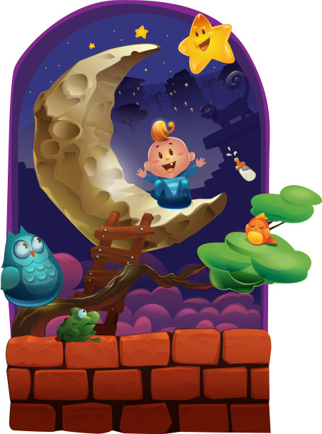 月亮的孩子图片下载