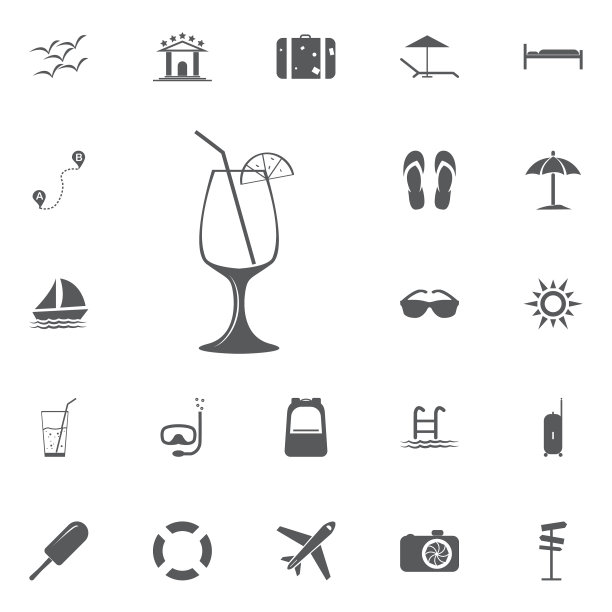 柠檬水图标夏季套装图片下载