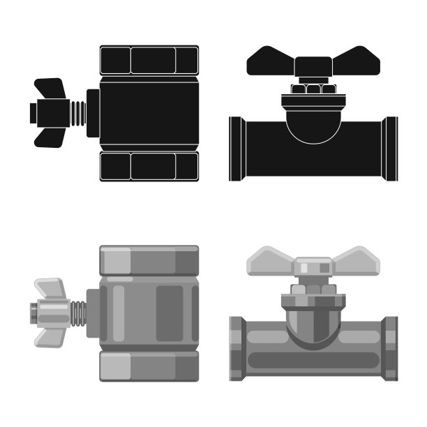 隔离对象的管道和管道图标集的管道图片下载