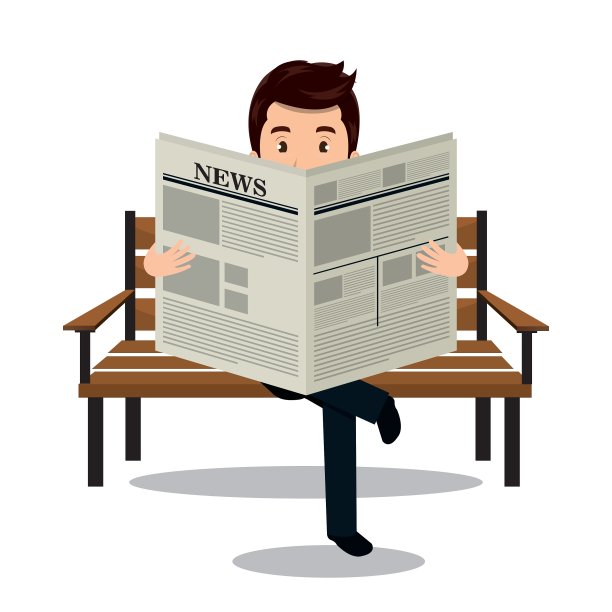读报纸的男人图片下载