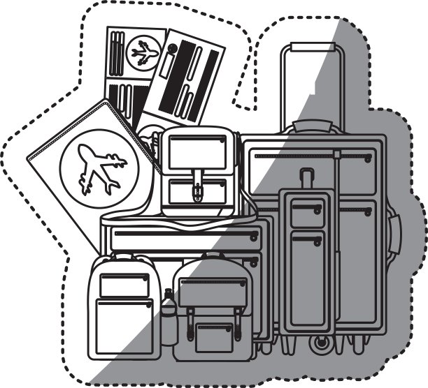 孤立的行李设计图片下载