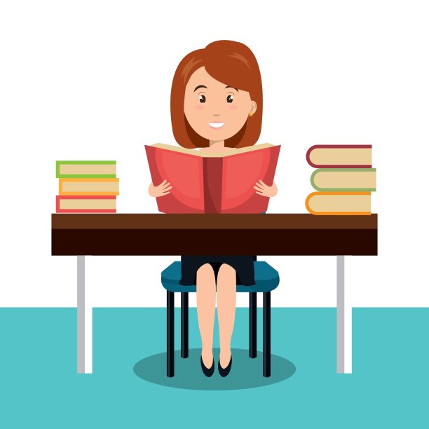 读教科书的女人图片下载