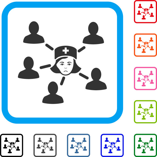护士联系病人框不快乐的图标图片下载