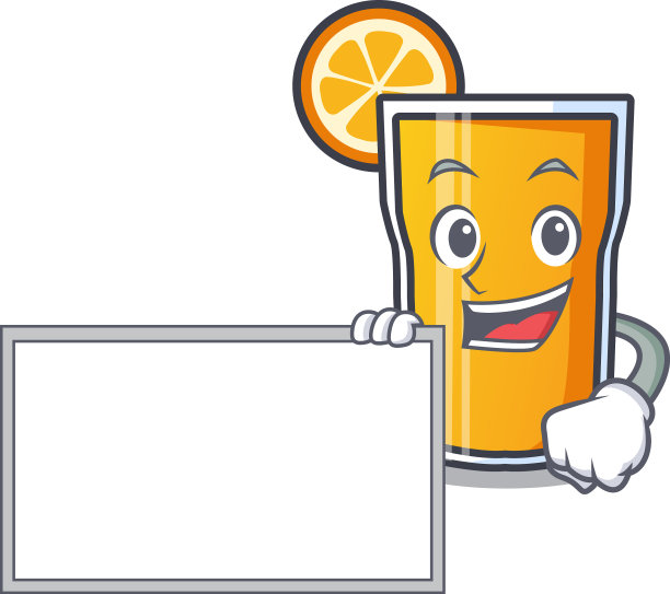 配板橙汁人物卡通图片下载