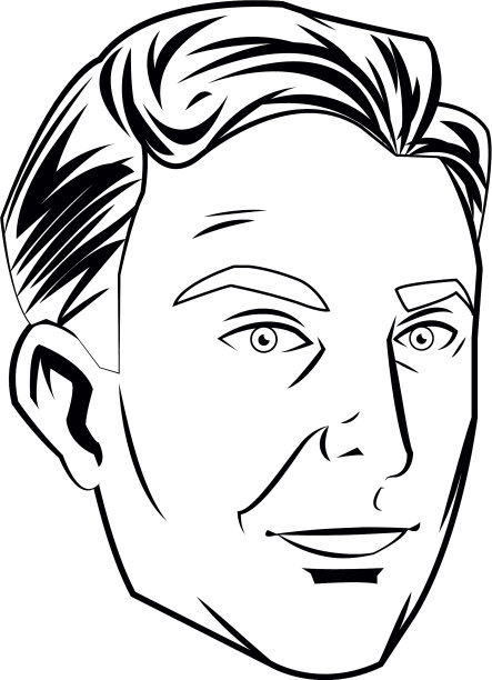 一个男人的肖像男性专业脸特写图片下载