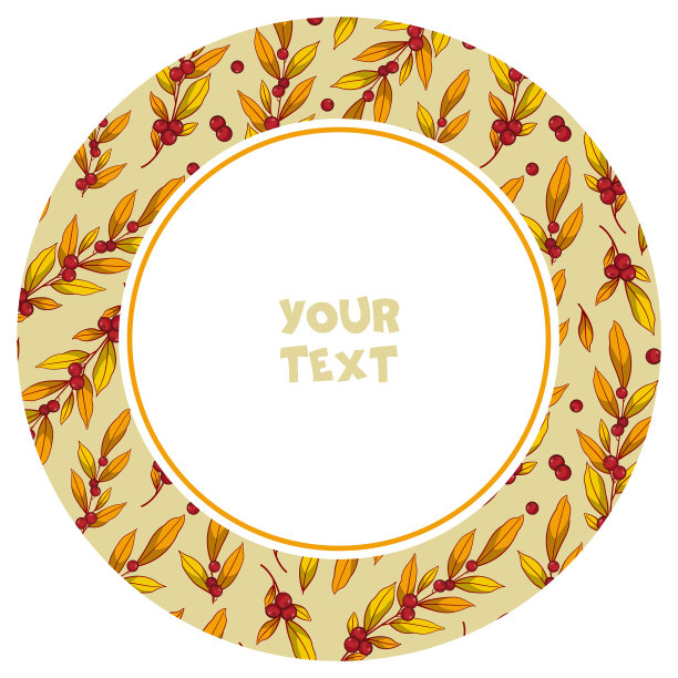 圆框架与越橘枝。图片下载