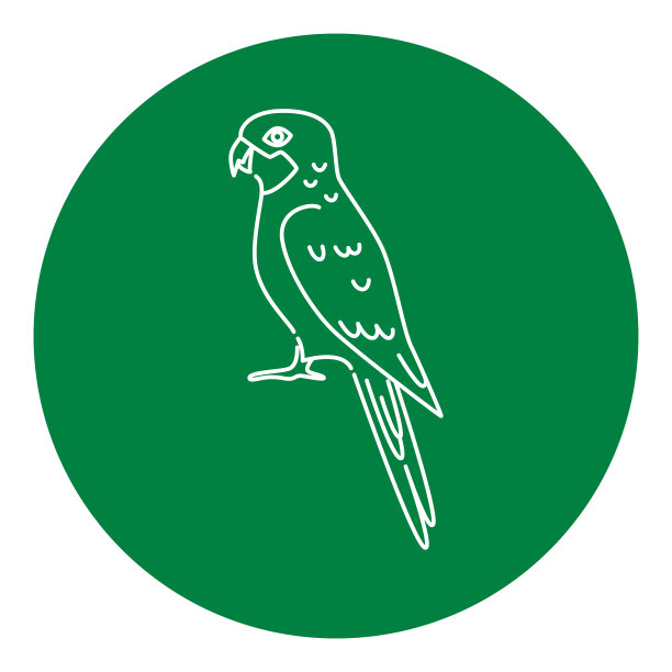 罗塞拉鹦鹉图标在细线风格图片下载