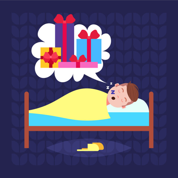 男人睡在噩梦泡泡礼盒里图片下载