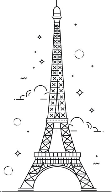 埃菲尔铁塔是巴黎的标志性设计图片下载