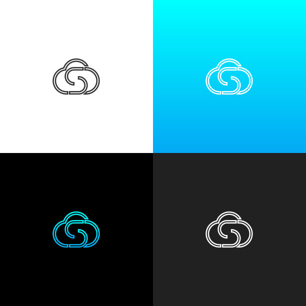 标志云与字母s线性标志云图片下载