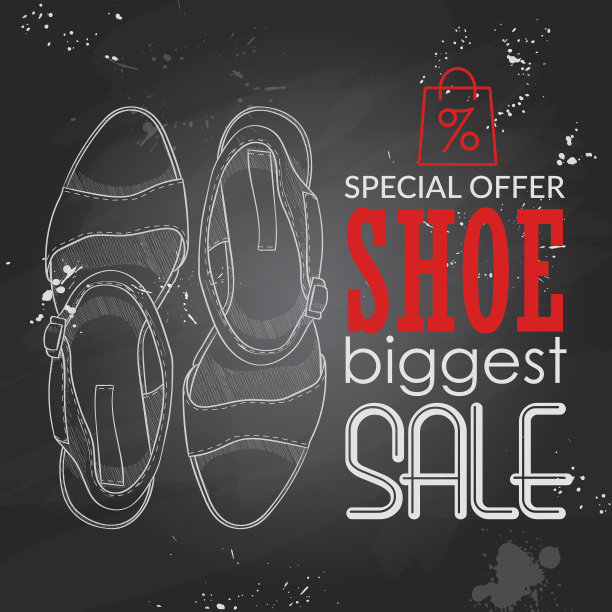 时尚素描女鞋图片下载