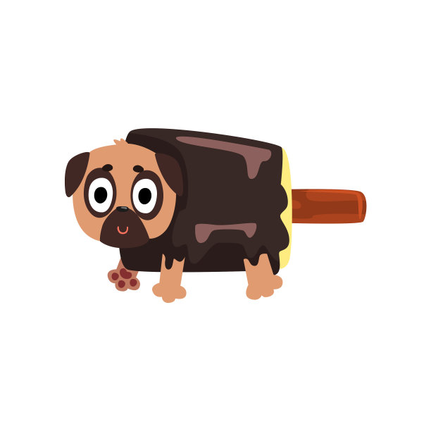 可爱有趣的哈巴狗性格里面的巧克力图片下载